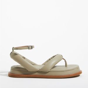Anthropologie Vicenza Puffy Ankle Strap Sandals Sz 39